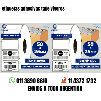 etiquetas adhesivas talle Viveros