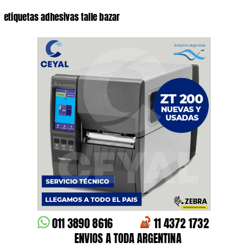 etiquetas adhesivas talle bazar