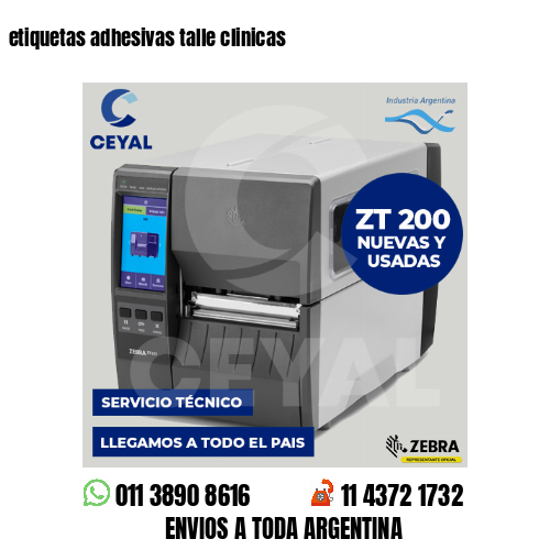 etiquetas adhesivas talle clinicas