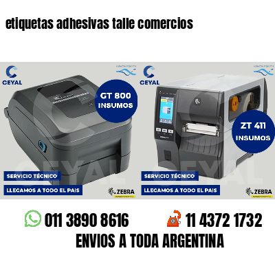 etiquetas adhesivas talle comercios