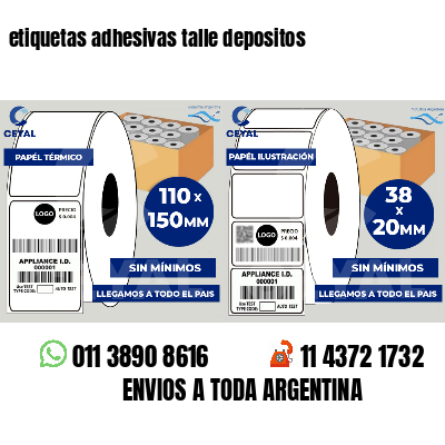 etiquetas adhesivas talle depositos