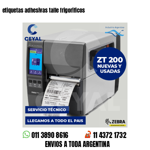 etiquetas adhesivas talle frigorificos