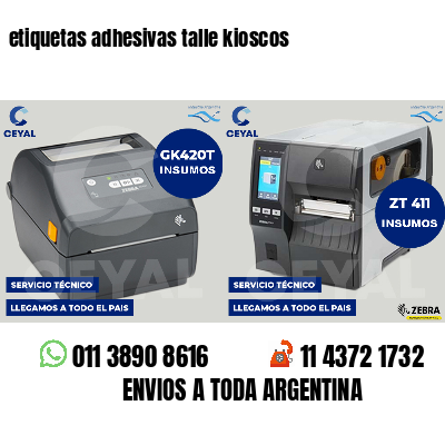 etiquetas adhesivas talle kioscos