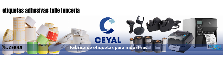 etiquetas adhesivas talle lenceria