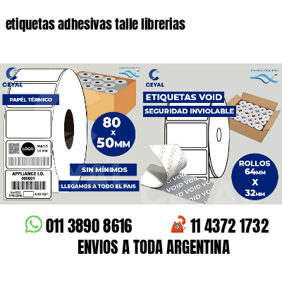 etiquetas adhesivas talle librerias