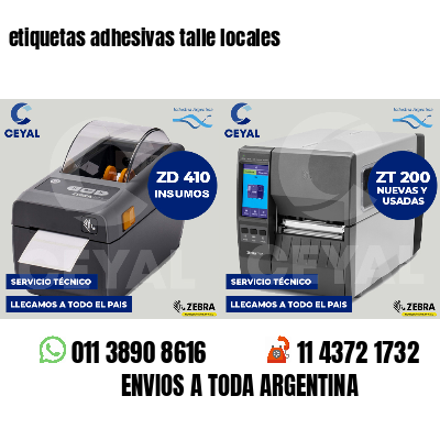 etiquetas adhesivas talle locales