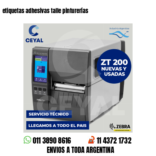 etiquetas adhesivas talle pinturerías
