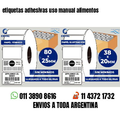 etiquetas adhesivas uso manual alimentos