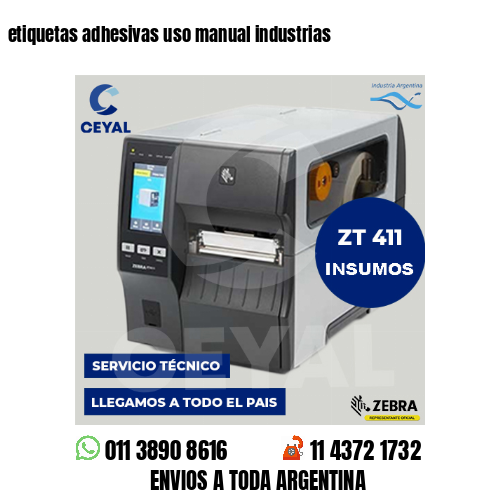 etiquetas adhesivas uso manual industrias