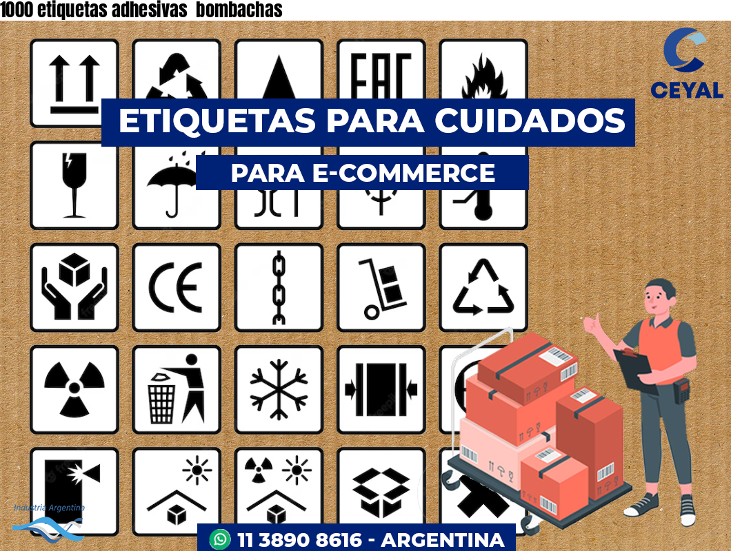 1000 etiquetas adhesivas  bombachas