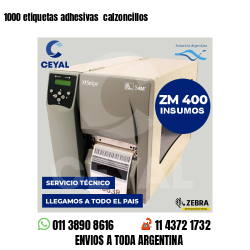 1000 etiquetas adhesivas calzoncillos