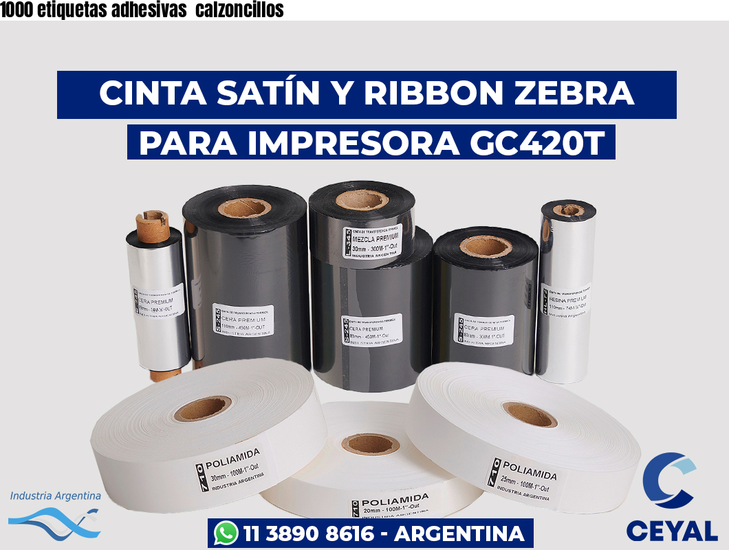 1000 etiquetas adhesivas  calzoncillos