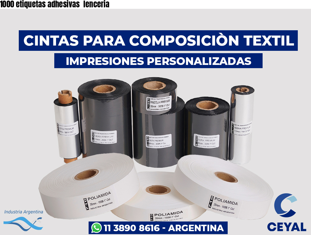 1000 etiquetas adhesivas  lenceria