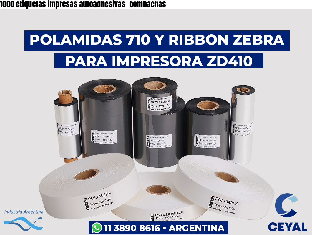 1000 etiquetas impresas autoadhesivas  bombachas