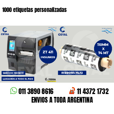 1000 etiquetas personalizadas