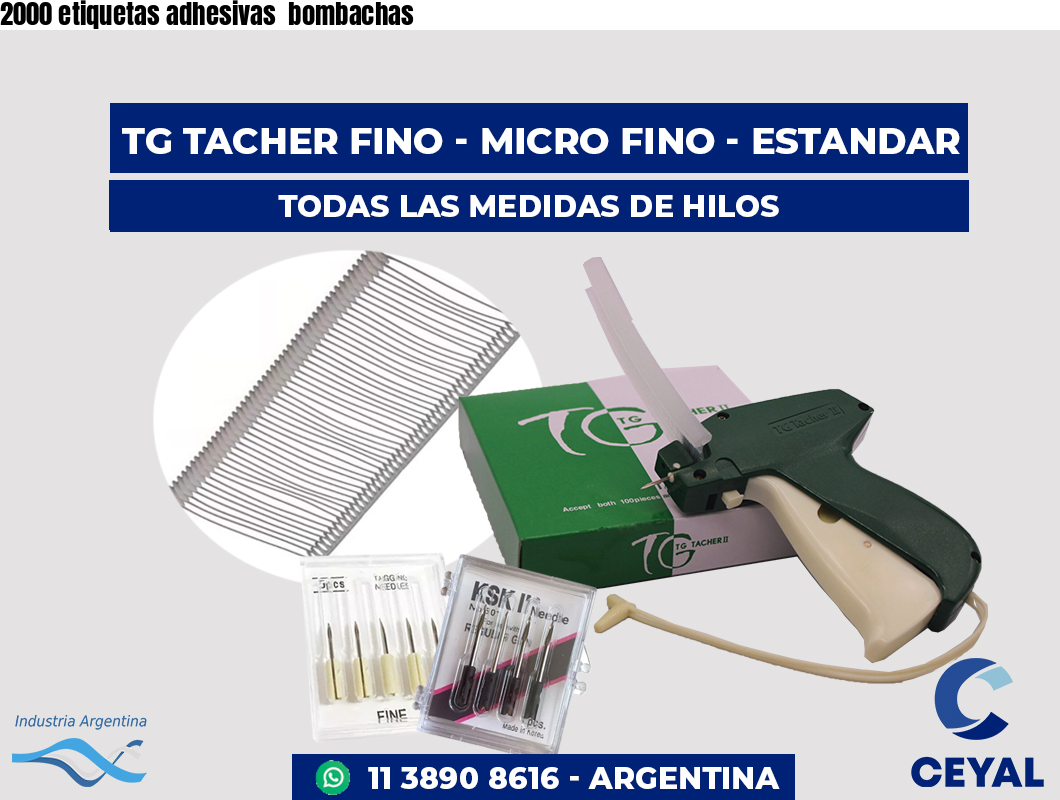 2000 etiquetas adhesivas  bombachas