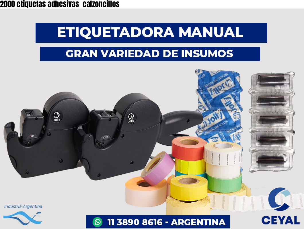 2000 etiquetas adhesivas  calzoncillos