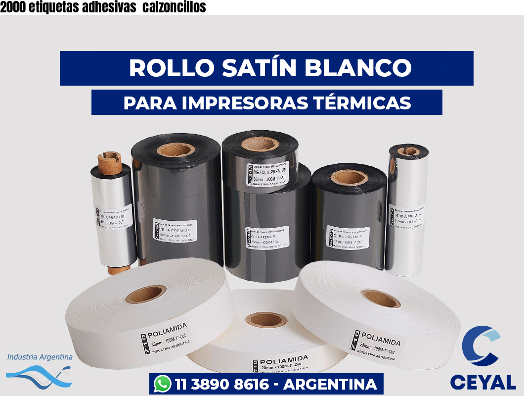 2000 etiquetas adhesivas  calzoncillos