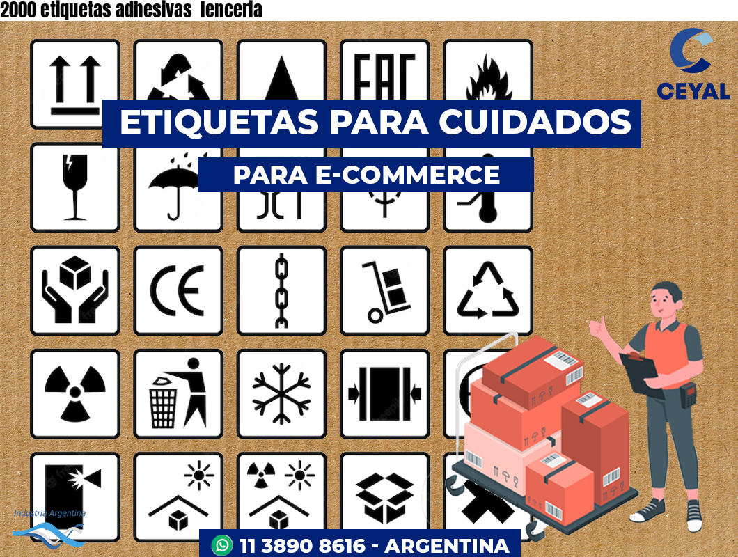 2000 etiquetas adhesivas  lenceria