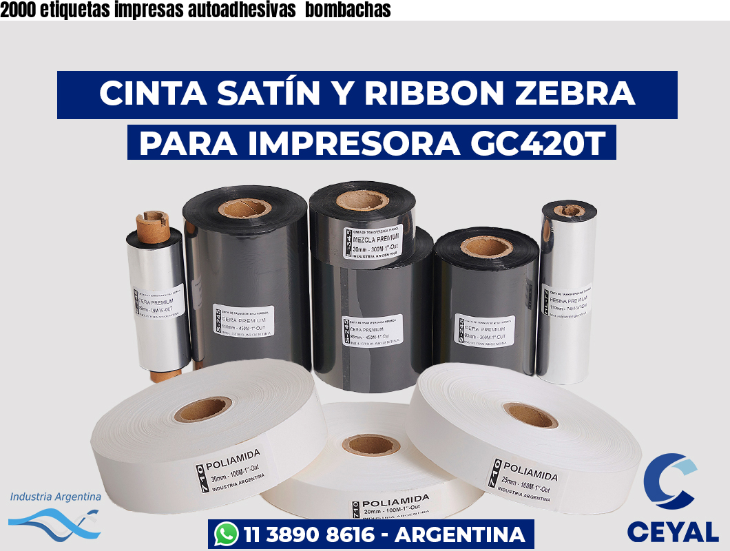 2000 etiquetas impresas autoadhesivas  bombachas