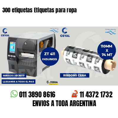 300 etiquetas Etiquetas para ropa