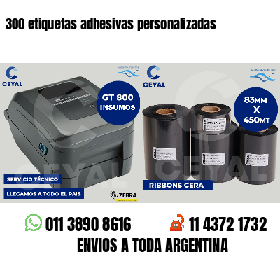 300 etiquetas adhesivas personalizadas