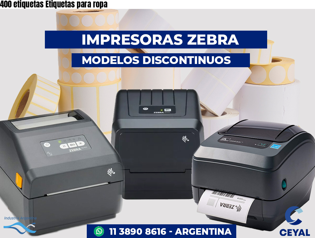 400 etiquetas Etiquetas para ropa