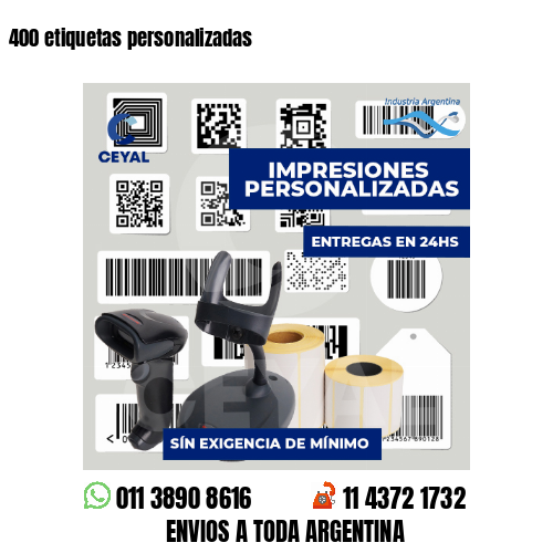 400 etiquetas personalizadas