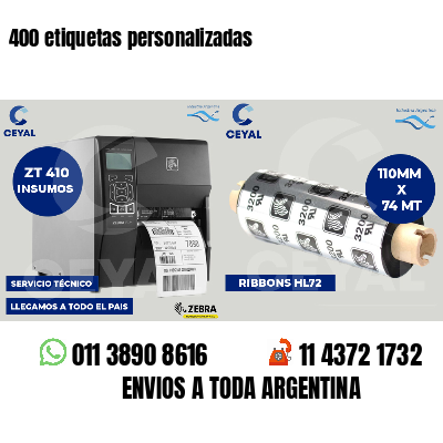 400 etiquetas personalizadas