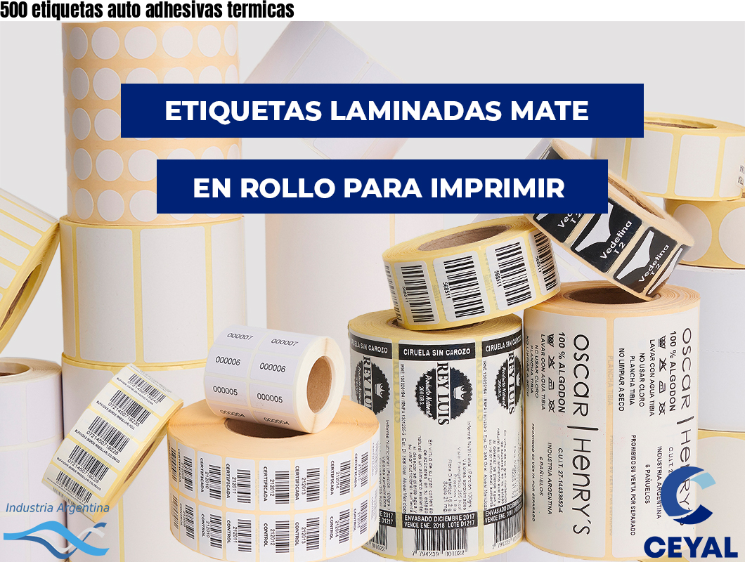 500 etiquetas auto adhesivas termicas