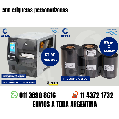 500 etiquetas personalizadas