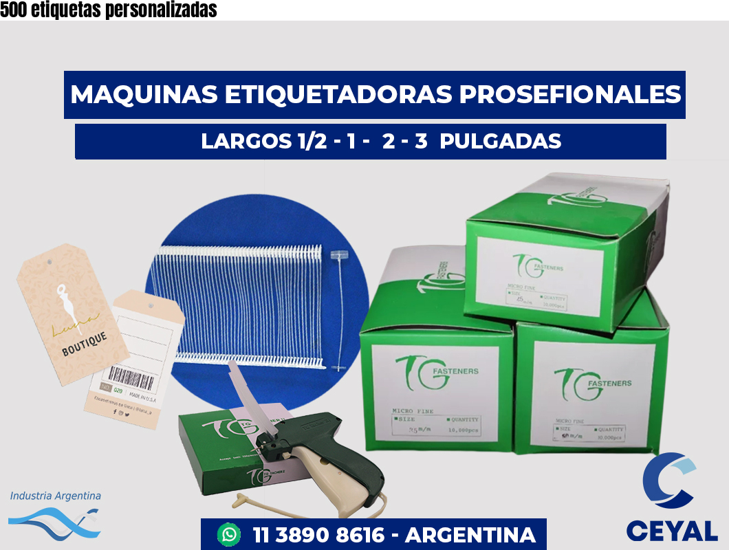 500 etiquetas personalizadas