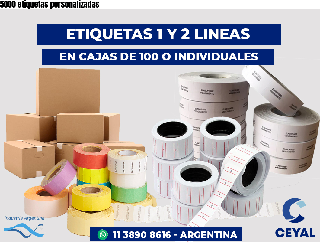 5000 etiquetas personalizadas