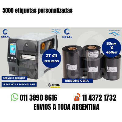 5000 etiquetas personalizadas