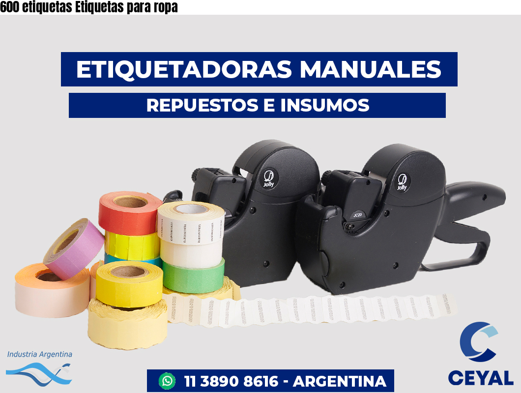 600 etiquetas Etiquetas para ropa