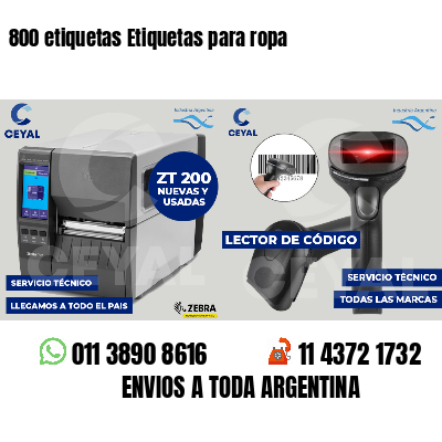 800 etiquetas Etiquetas para ropa