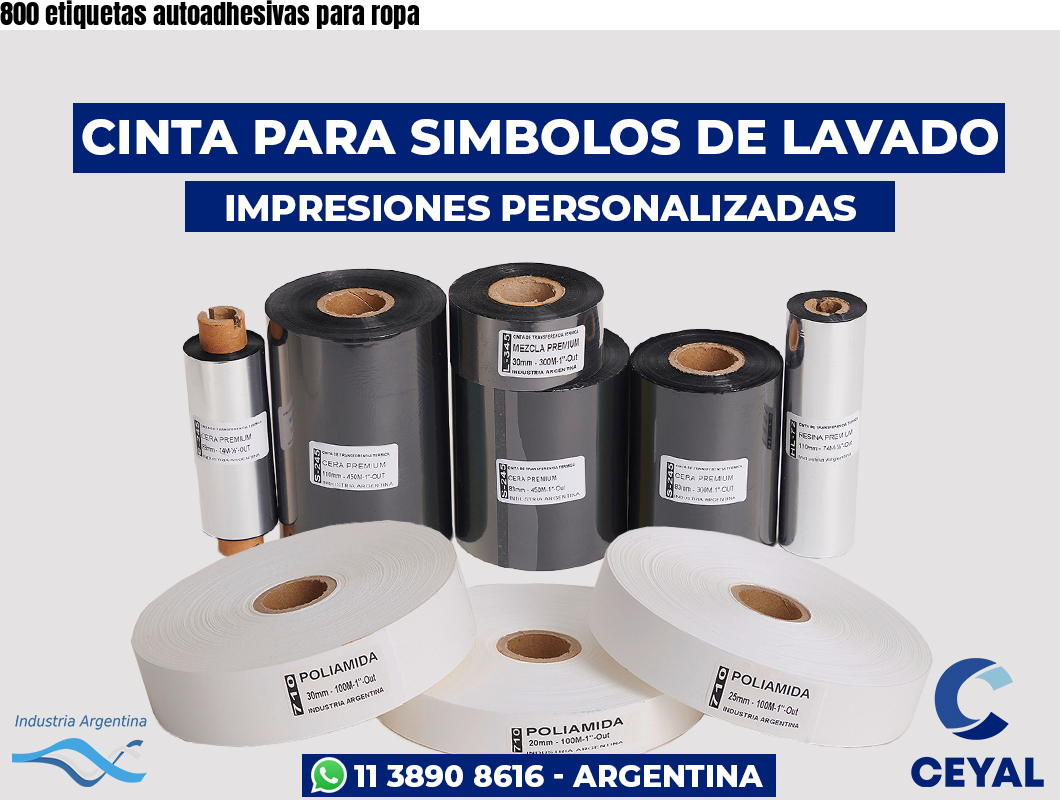 800 etiquetas autoadhesivas para ropa