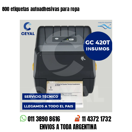 800 etiquetas autoadhesivas para ropa