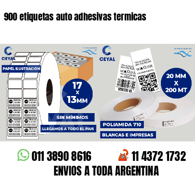 900 etiquetas auto adhesivas termicas