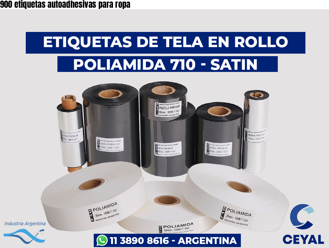 900 etiquetas autoadhesivas para ropa