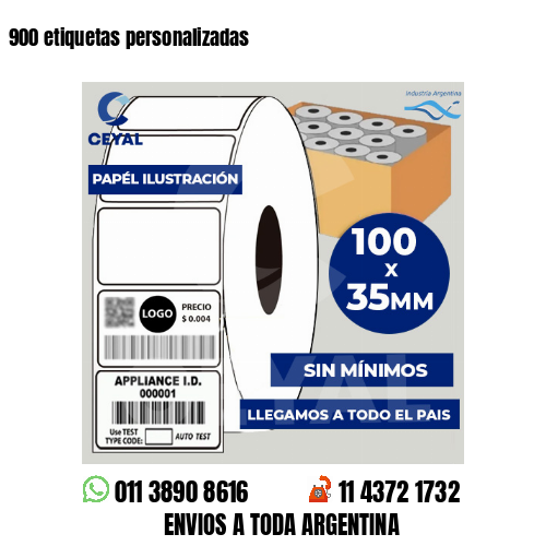 900 etiquetas personalizadas