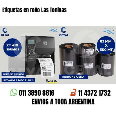 Etiquetas en rollo Las Toninas