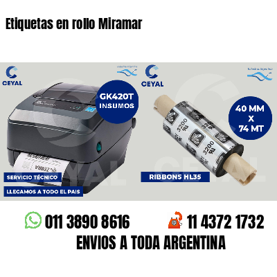 Etiquetas en rollo Miramar