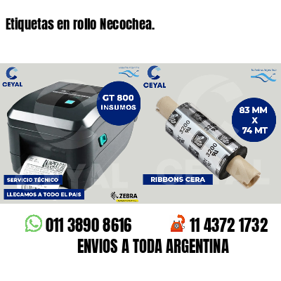 Etiquetas en rollo Necochea.