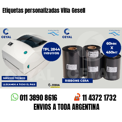 Etiquetas personalizadas Villa Gesell