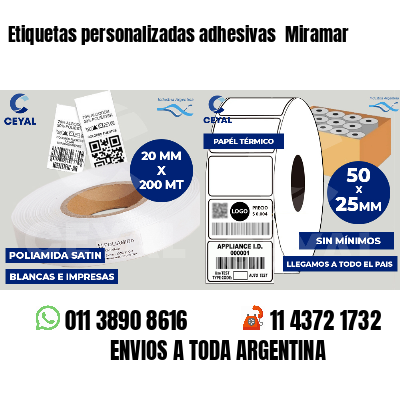 Etiquetas personalizadas adhesivas Miramar