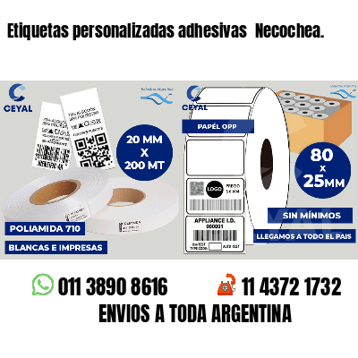 Etiquetas personalizadas adhesivas Necochea.
