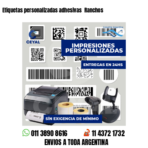 Etiquetas personalizadas adhesivas Ranchos
