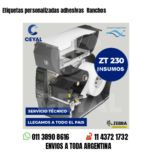 Etiquetas personalizadas adhesivas Ranchos