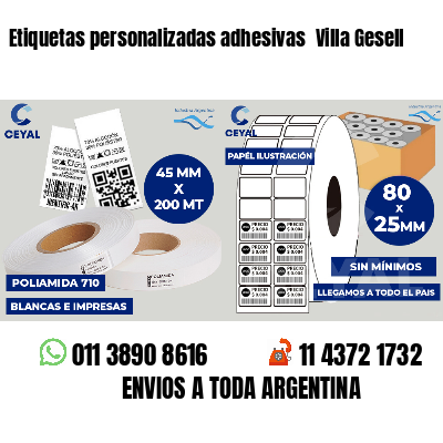 Etiquetas personalizadas adhesivas  Villa Gesell